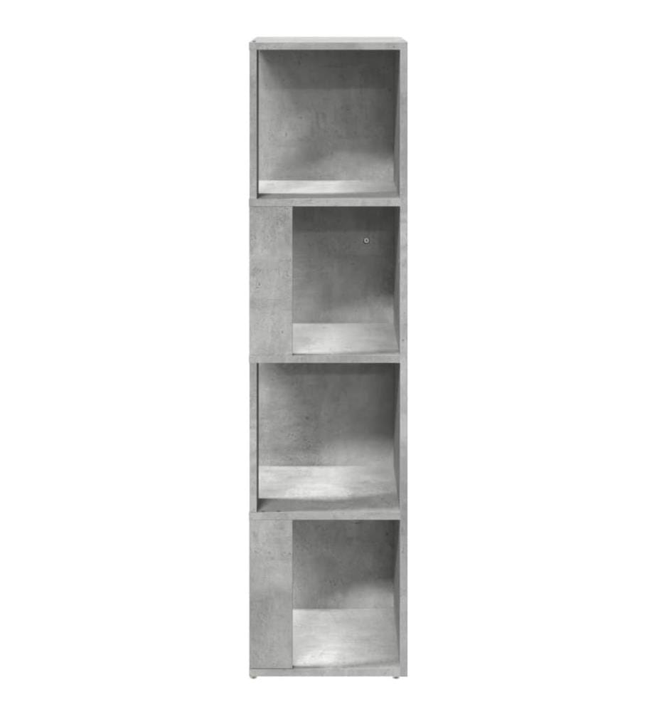Armoire d'angle Gris béton 33x33x132 cm Aggloméré
