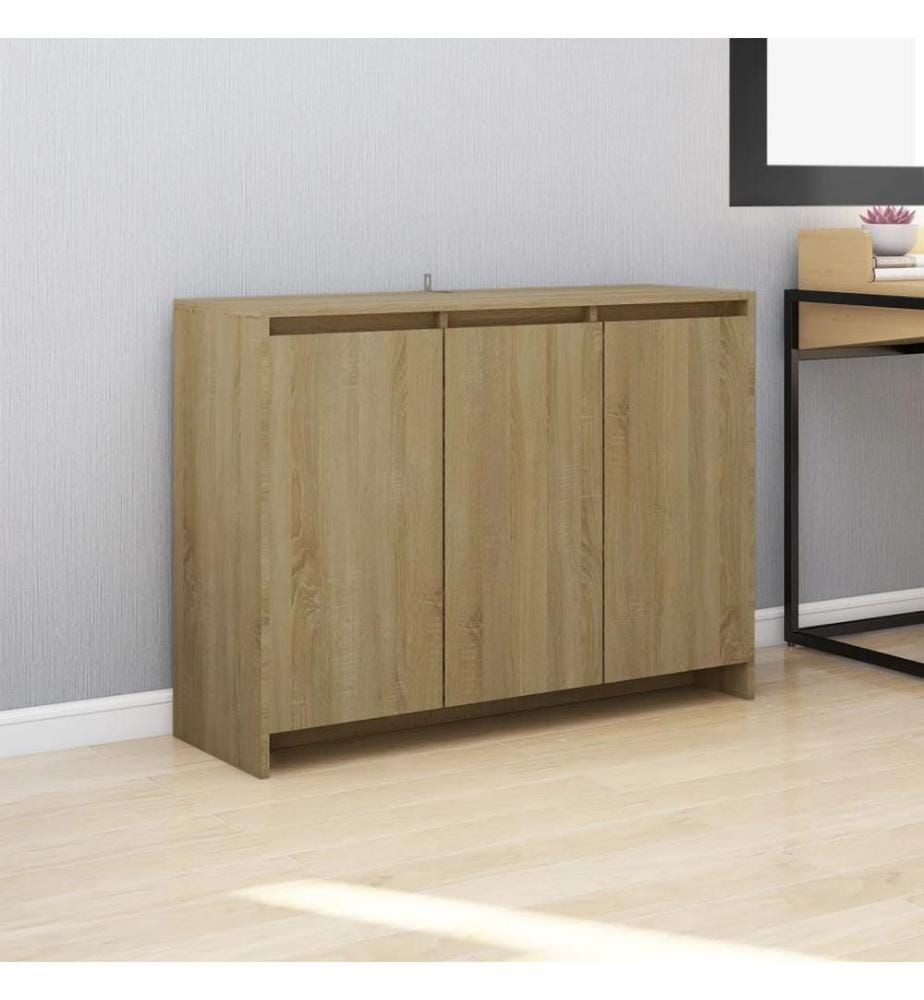 Buffet Chêne sonoma 102x33x75 cm Bois d'ingénierie