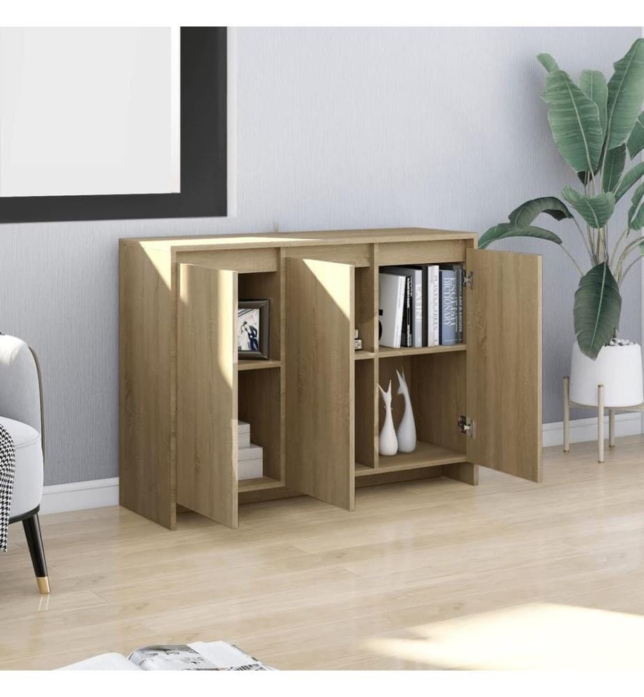 Buffet Chêne sonoma 102x33x75 cm Bois d'ingénierie