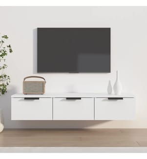 Wandschrank Weiss 102x30x20 cm Holzwerkstoff