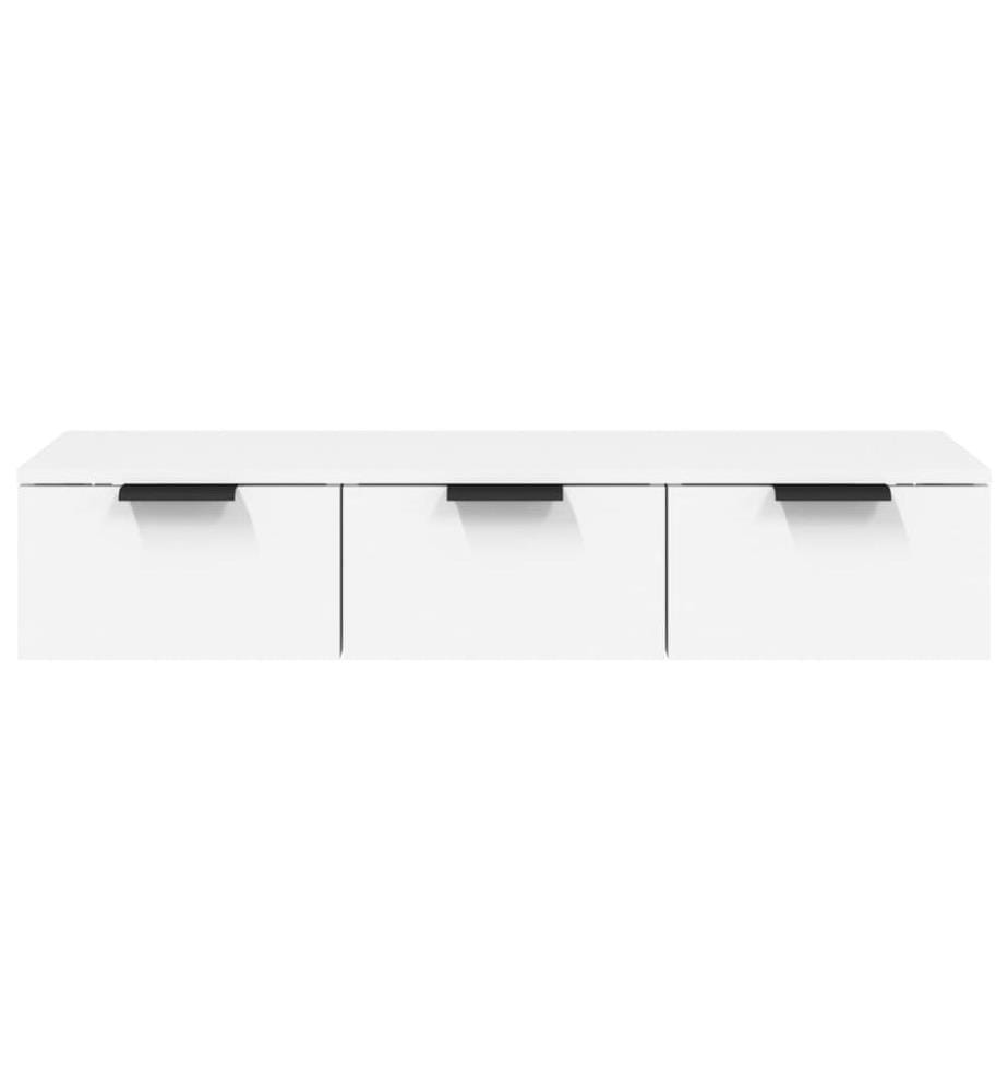 Armoire murale blanc 102x30x20 cm bois d'ingénierie