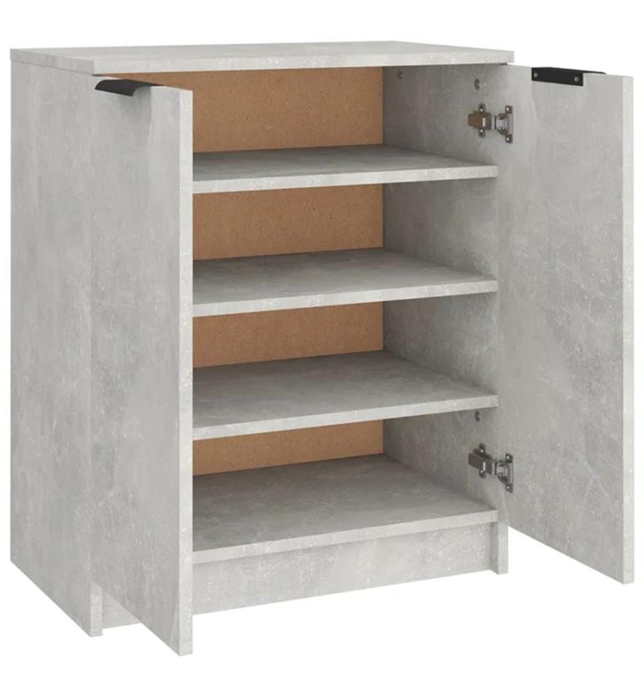 Schuhschrank Betongrau 59x35x70 cm Holzwerkstoff