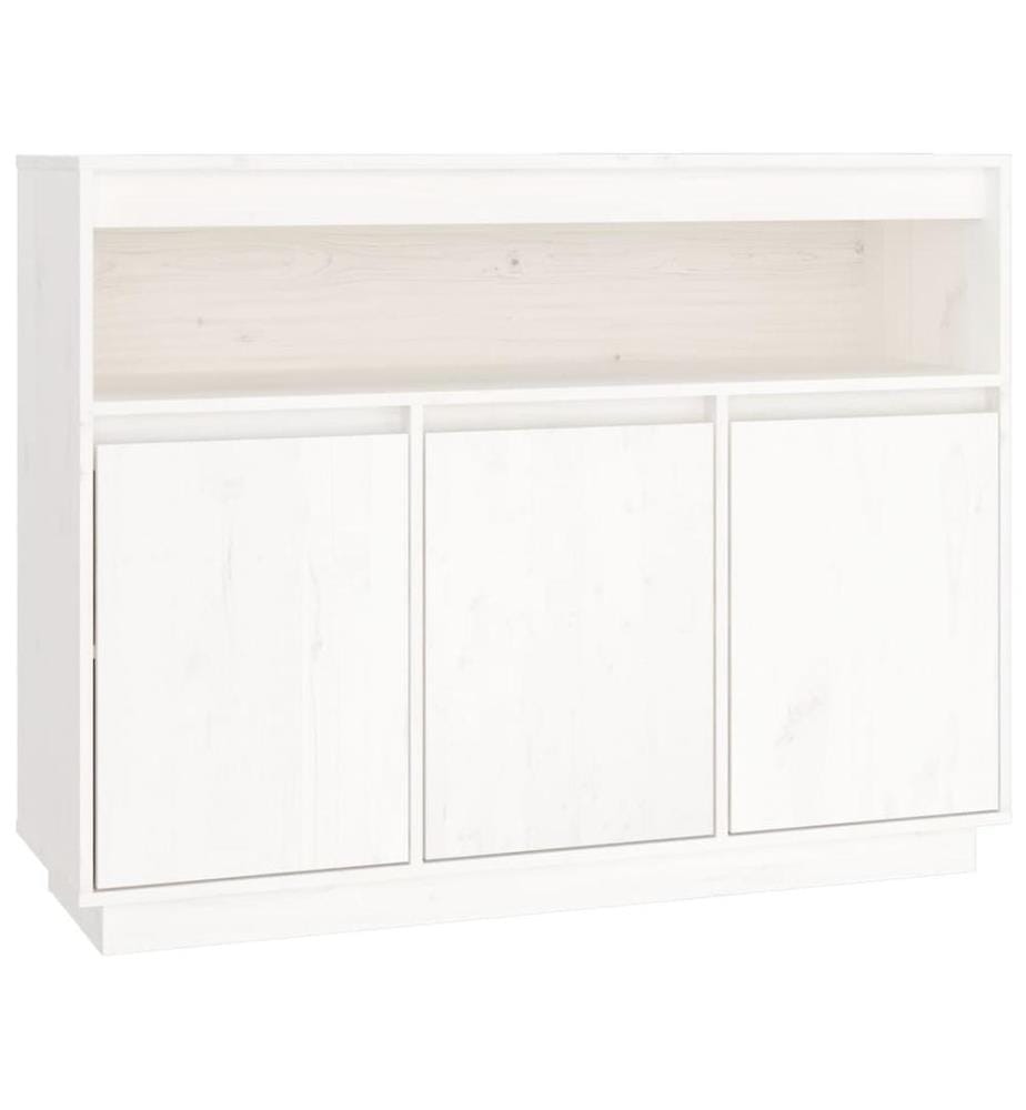 Sideboard Weiss 104,5x34x80 cm Massivholz Kiefer