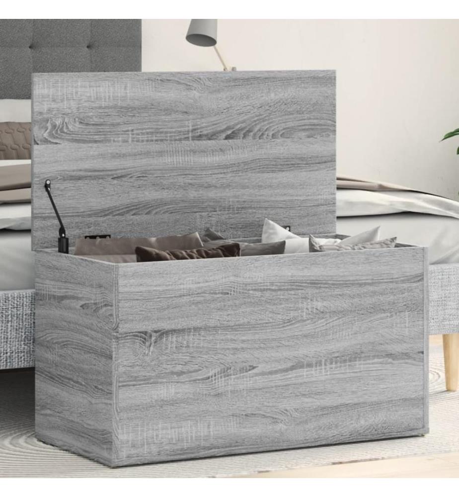 Aufbewahrungstruhe Grau Sonoma 84x42x46 cm Holzwerkstoff