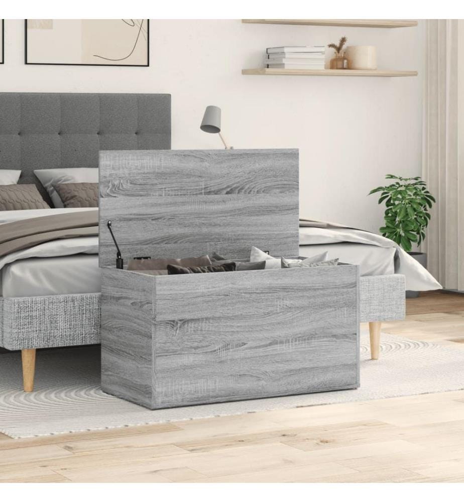 Aufbewahrungstruhe Grau Sonoma 84x42x46 cm Holzwerkstoff