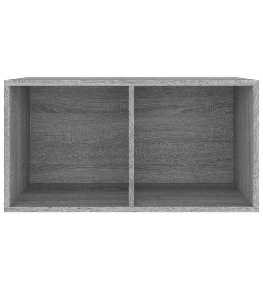 Schallplatten-Box Grau Sonoma 71x34x36cm Holzwerkstoff