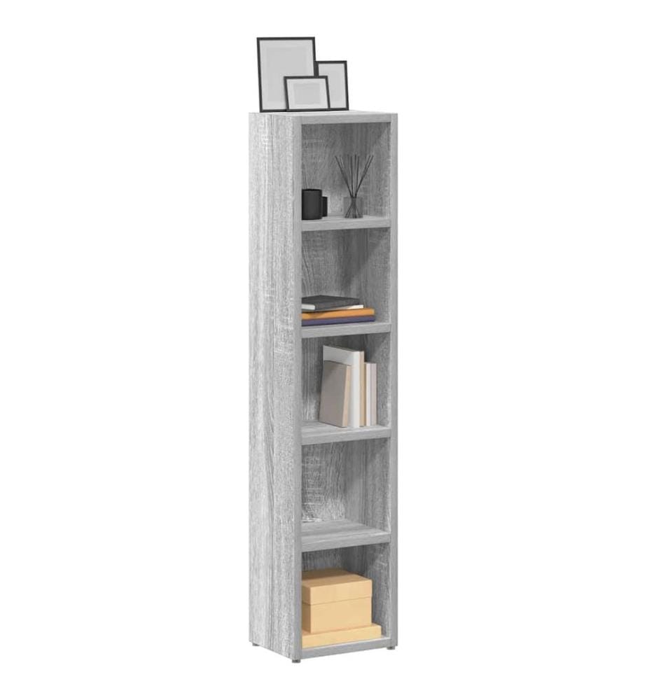 CD-Regale 2 Stk. Grau Sonoma 21x16x93,5 cm Holzwerkstoff