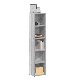 CD-Regale 2 Stk. Grau Sonoma 21x16x93,5 cm Holzwerkstoff