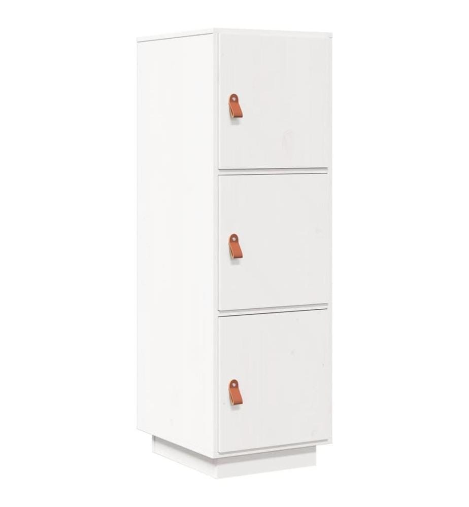 Buffet haut Blanc 34x40x108,5 cm Bois massif de pin