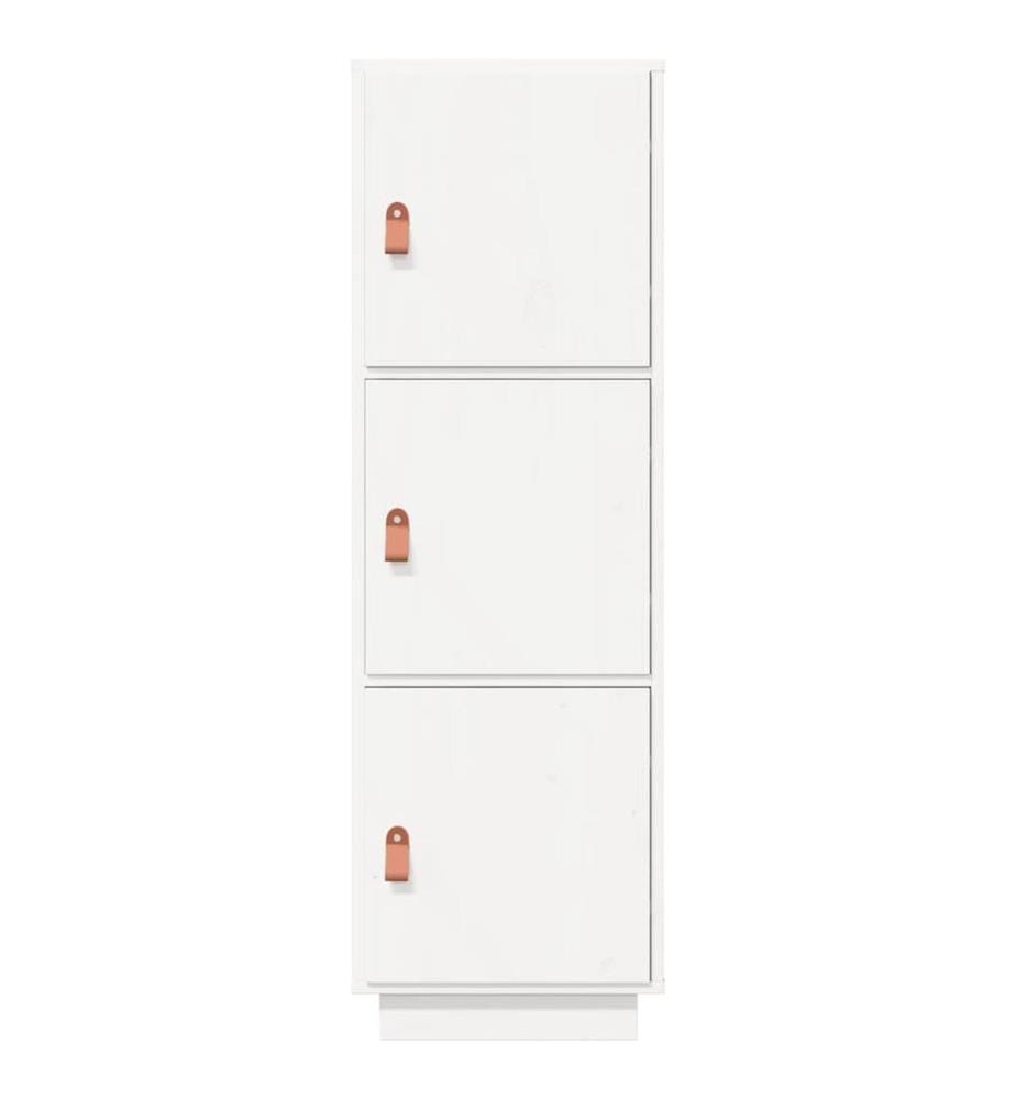 Buffet haut Blanc 34x40x108,5 cm Bois massif de pin