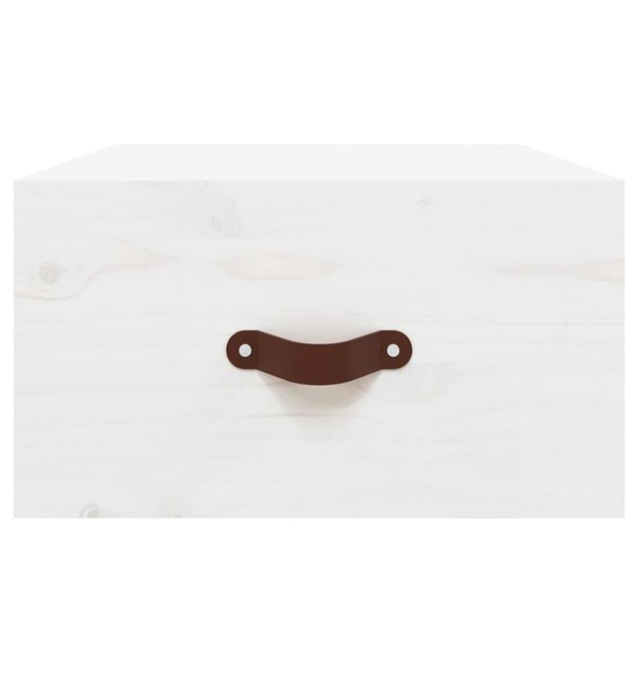 Table de chevet murale Blanc 40x29,5x22 cm