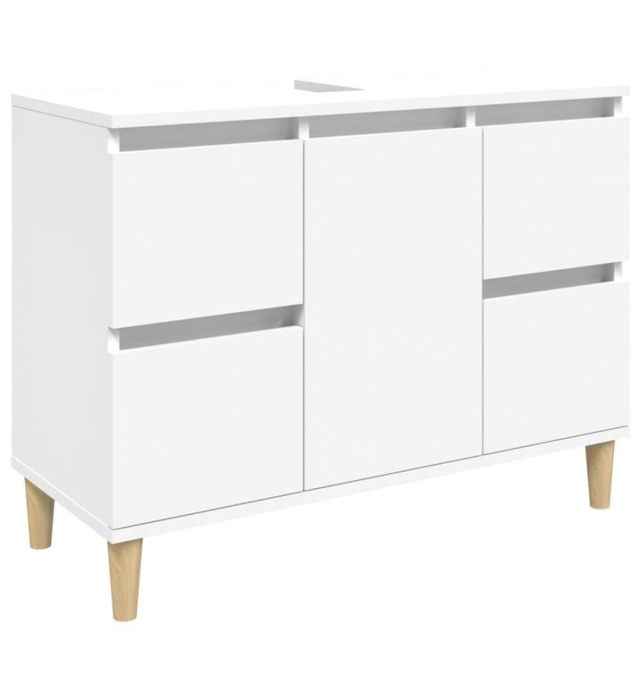Meuble d'évier blanc 80x33x60 cm bois d'ingénierie