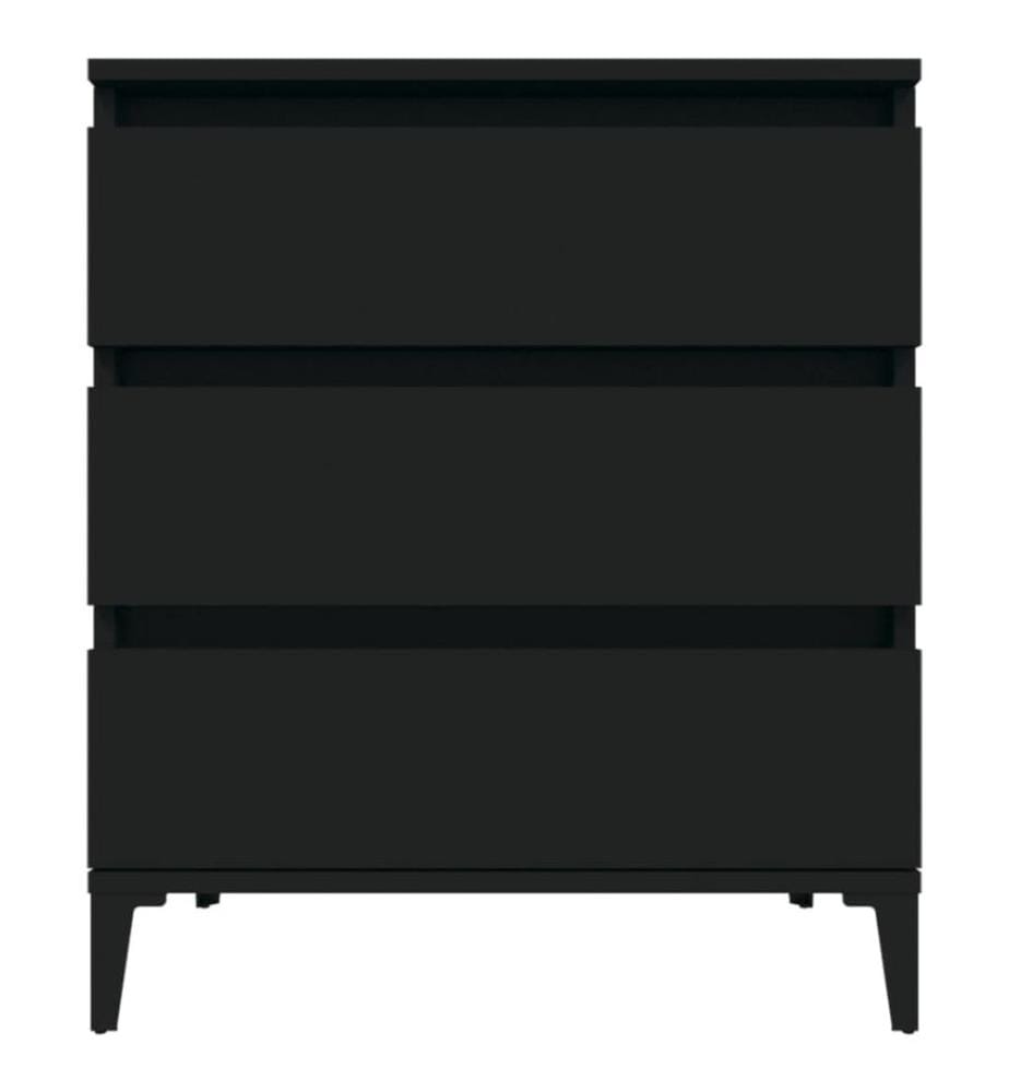 Buffet Noir 60x35x70 cm Bois d'ingénierie