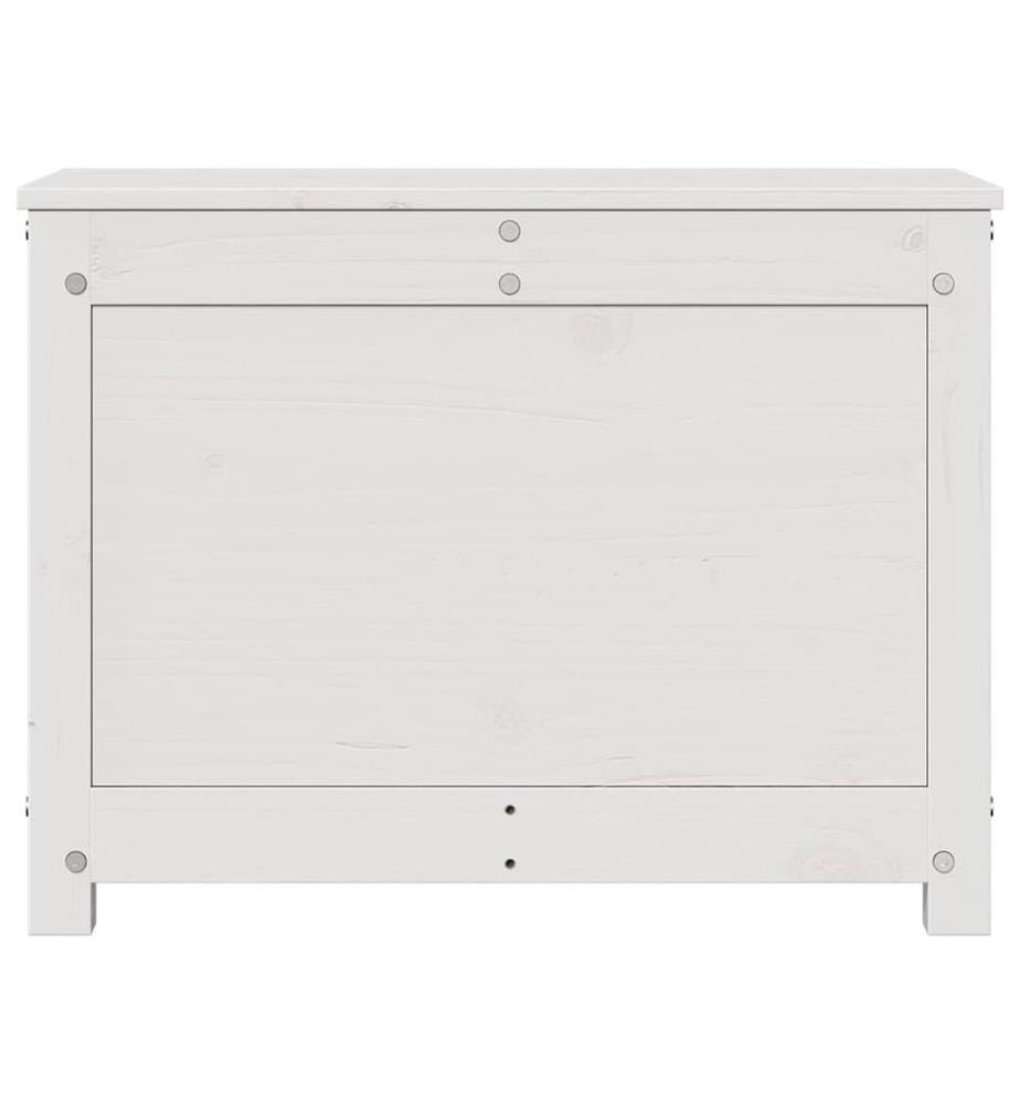 Truhe Weiss 60x32x45,5 cm Massivholz Kiefer