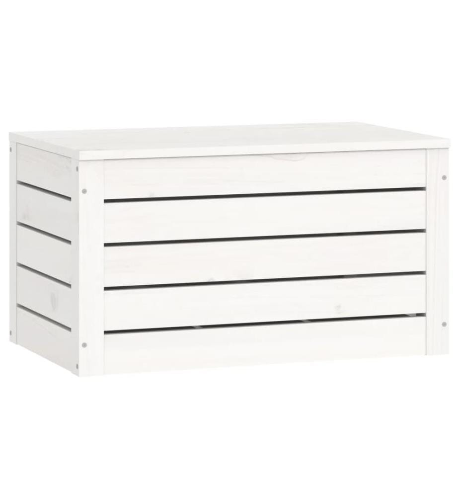 Truhe Weiss 59,5x36,5x33 cm Massivholz Kiefer