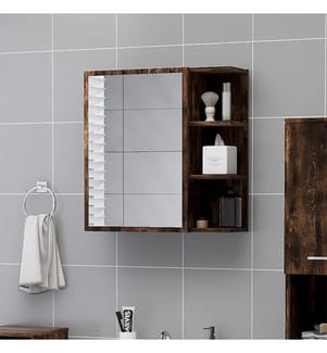 Bad-Spiegelschrank Räuchereiche 62,5x20,5x64 cm Holzwerkstoff