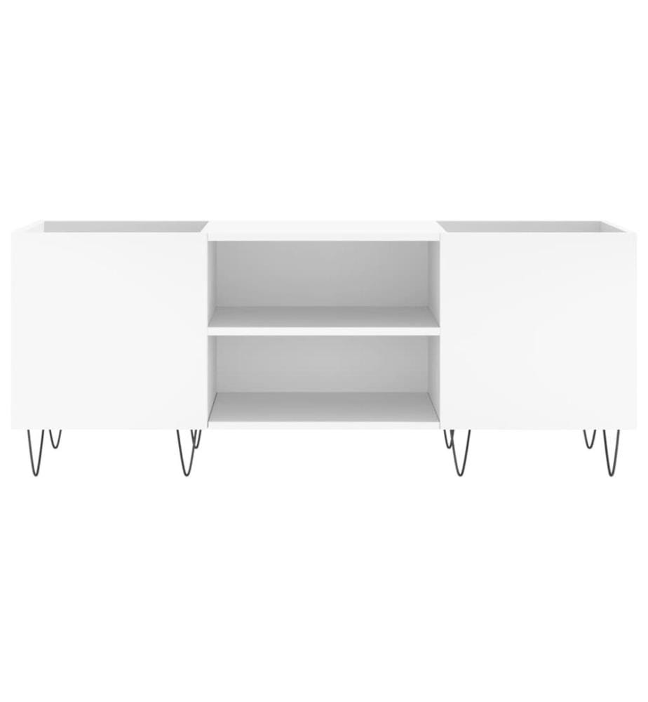 Plattenschrank Weiss 121x38x48 cm Holzwerkstoff