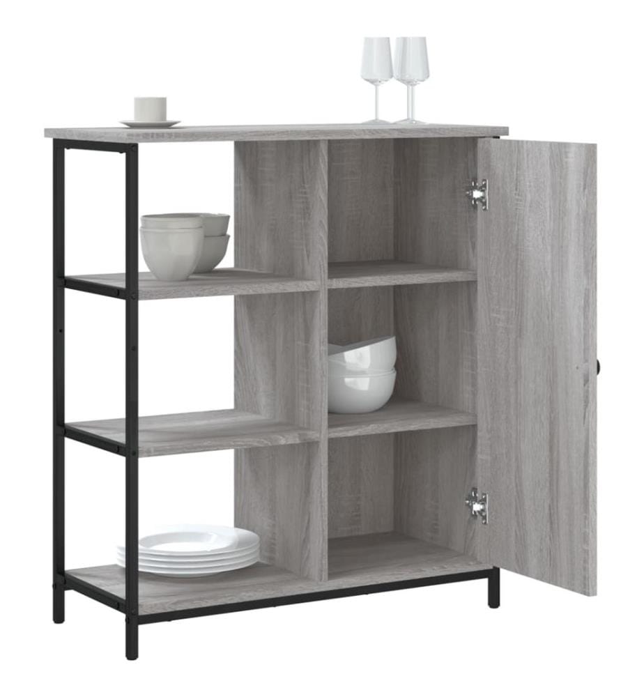Buffet sonoma gris 70x30x80 cm bois d'ingénierie