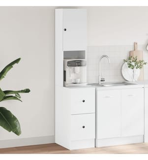 Küchenschrank Weiss 35x50x180 cm Holzwerkstoff