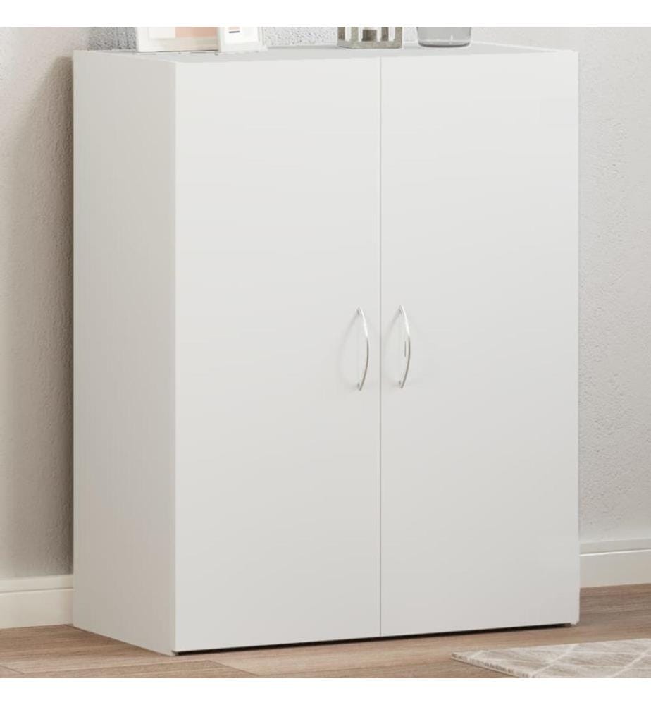 Aktenschrank Weiss 60x32x77,5 cm Holzwerkstoff