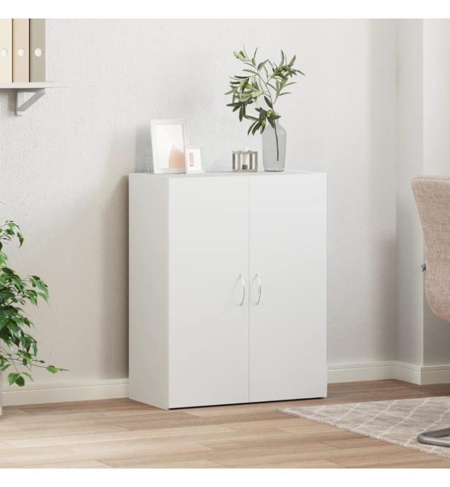 Aktenschrank Weiss 60x32x77,5 cm Holzwerkstoff