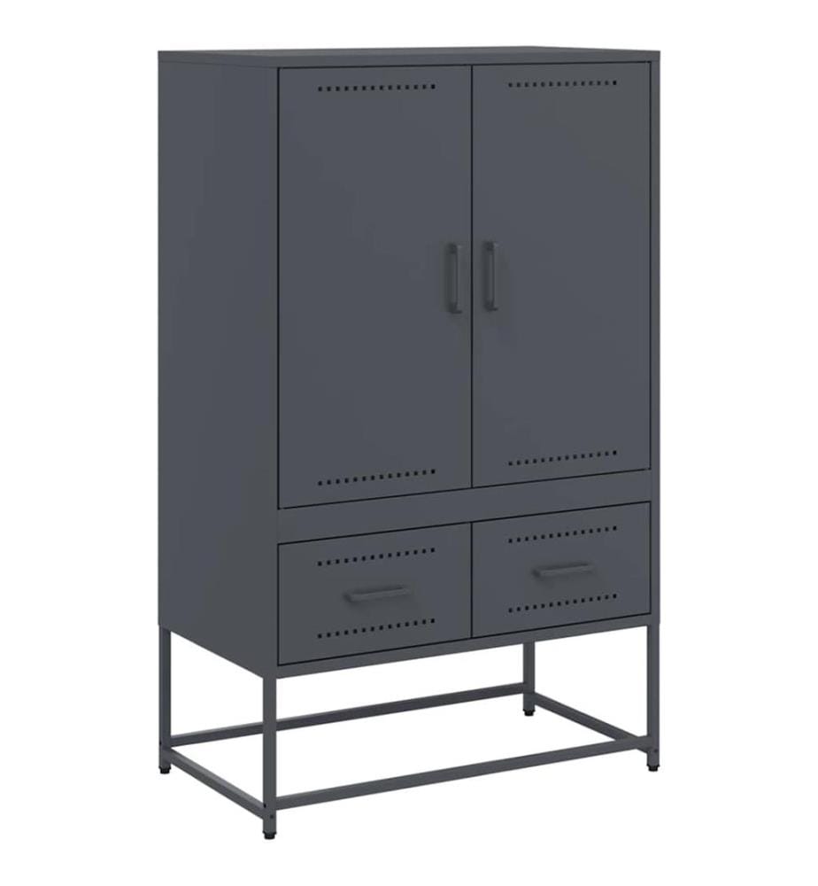 Highboard Anthrazit 68x39x111,5 cm Stahl