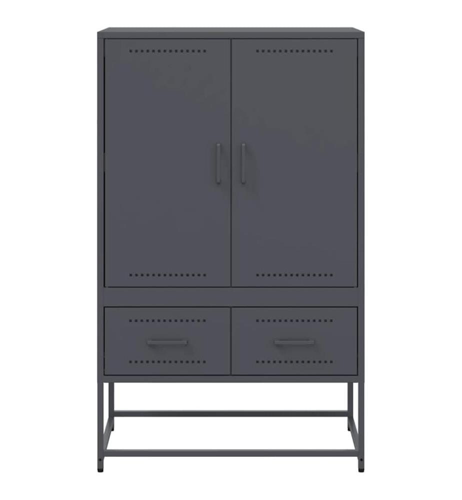Highboard Anthrazit 68x39x111,5 cm Stahl