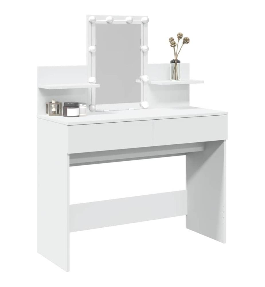 Coiffeuse avec LED blanc 100x40x130 cm