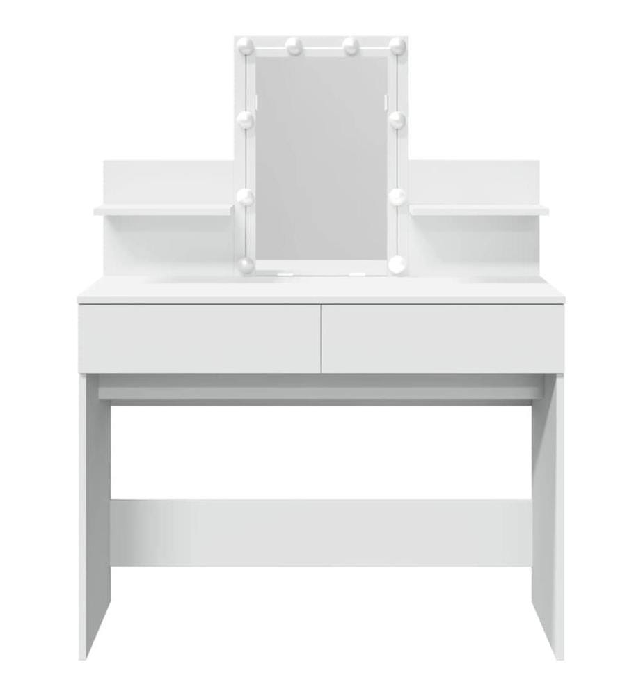 Coiffeuse avec LED blanc 100x40x130 cm