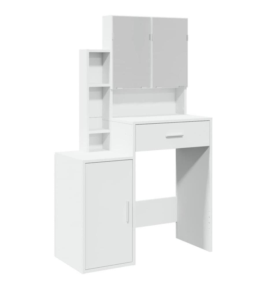 Coiffeuse avec armoire blanc 80x35x132 cm