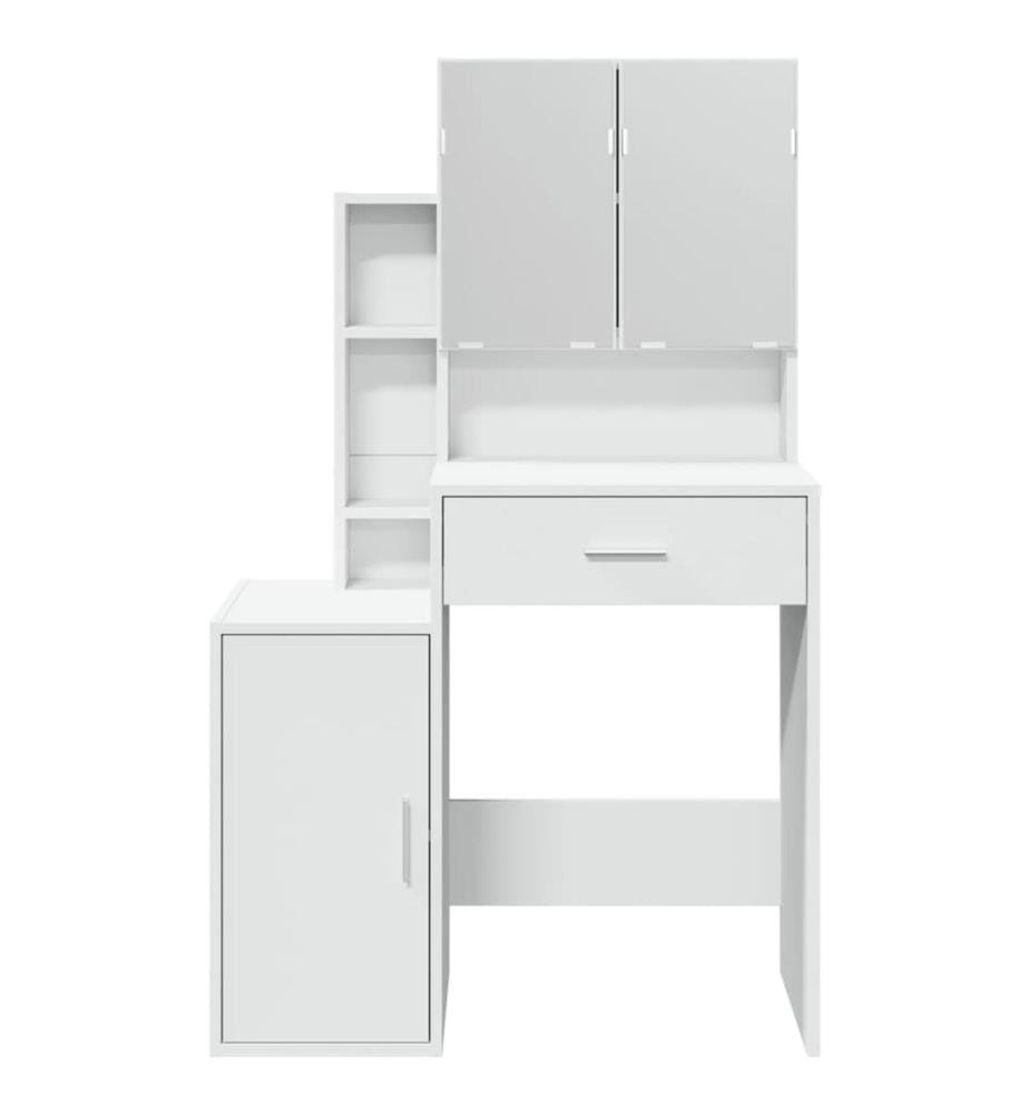 Coiffeuse avec armoire blanc 80x35x132 cm