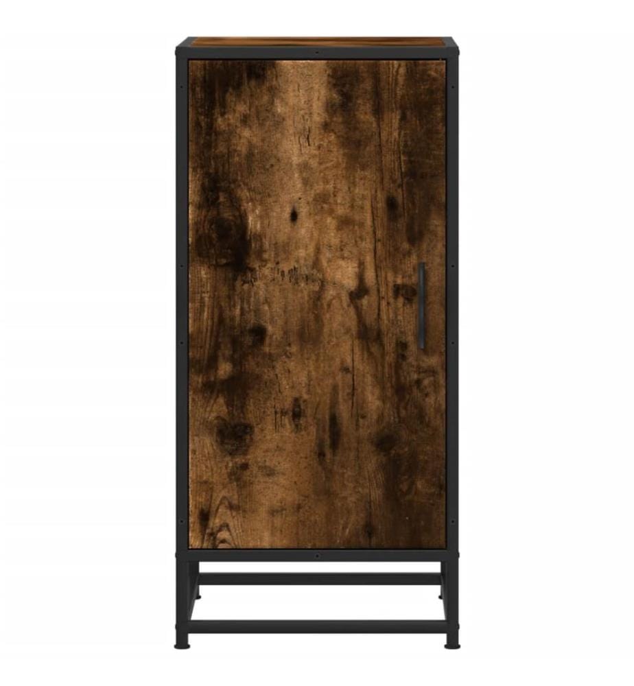 Sideboard Räuchereiche 35,5x35x76 cm Holzwerkstoff und Metall