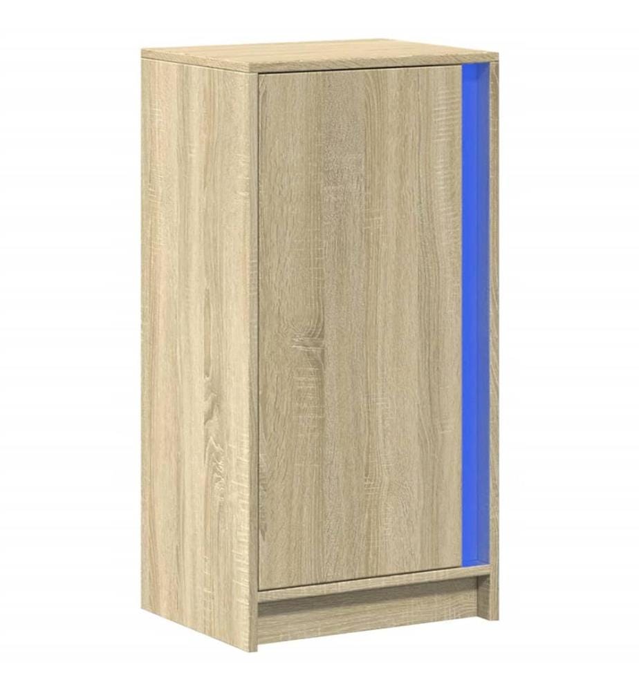 Buffet avec LED chêne sonoma 42,5x34x85 cm bois d'ingénierie