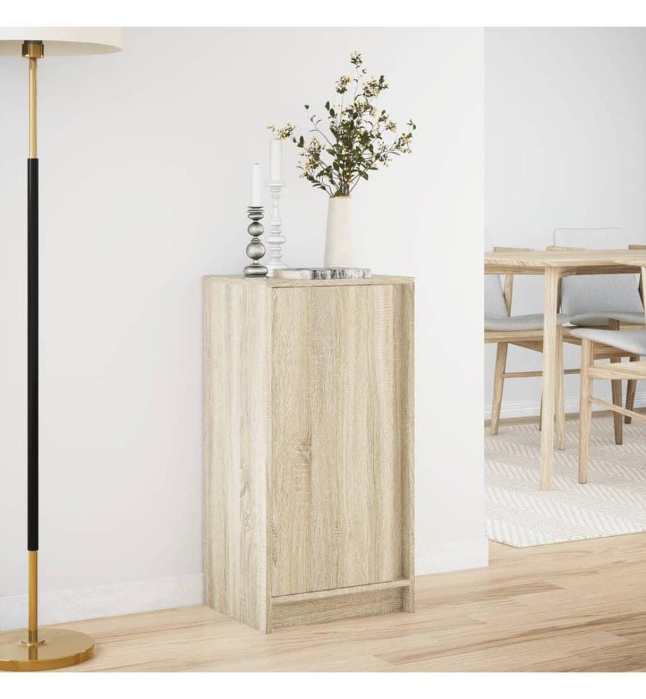 Buffet avec LED chêne sonoma 42,5x34x85 cm bois d'ingénierie