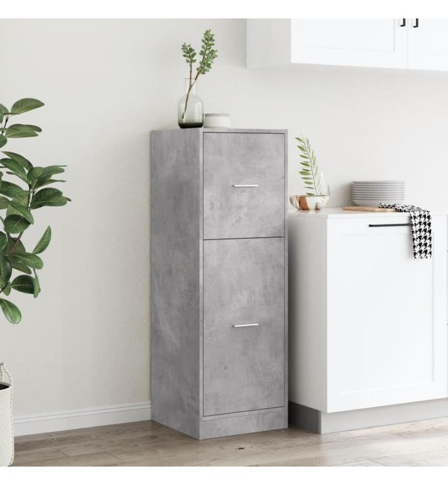 Apothekerschrank Betongrau 40x41x118 cm Holzwerkstoff