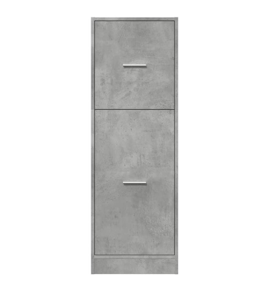 Apothekerschrank Betongrau 40x41x118 cm Holzwerkstoff