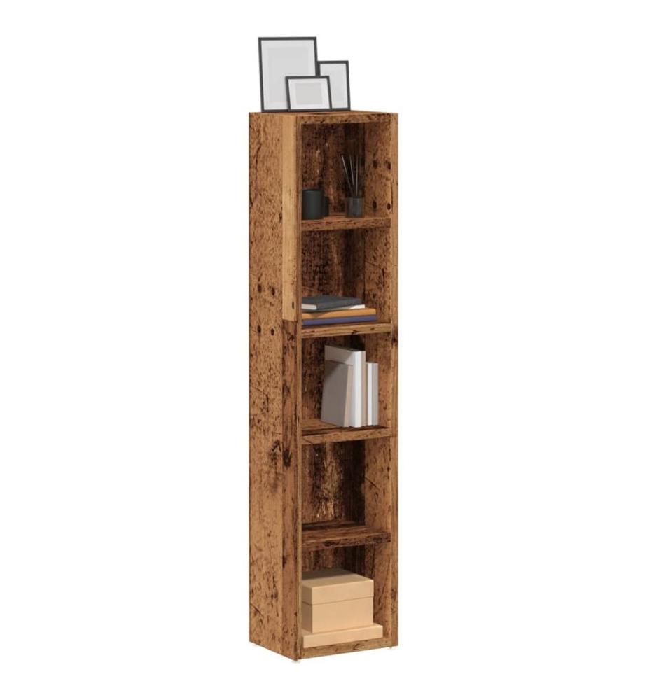 CD-Regale 2 Stk. Altholz-Optik 21x16x93,5 cm Holzwerkstoff