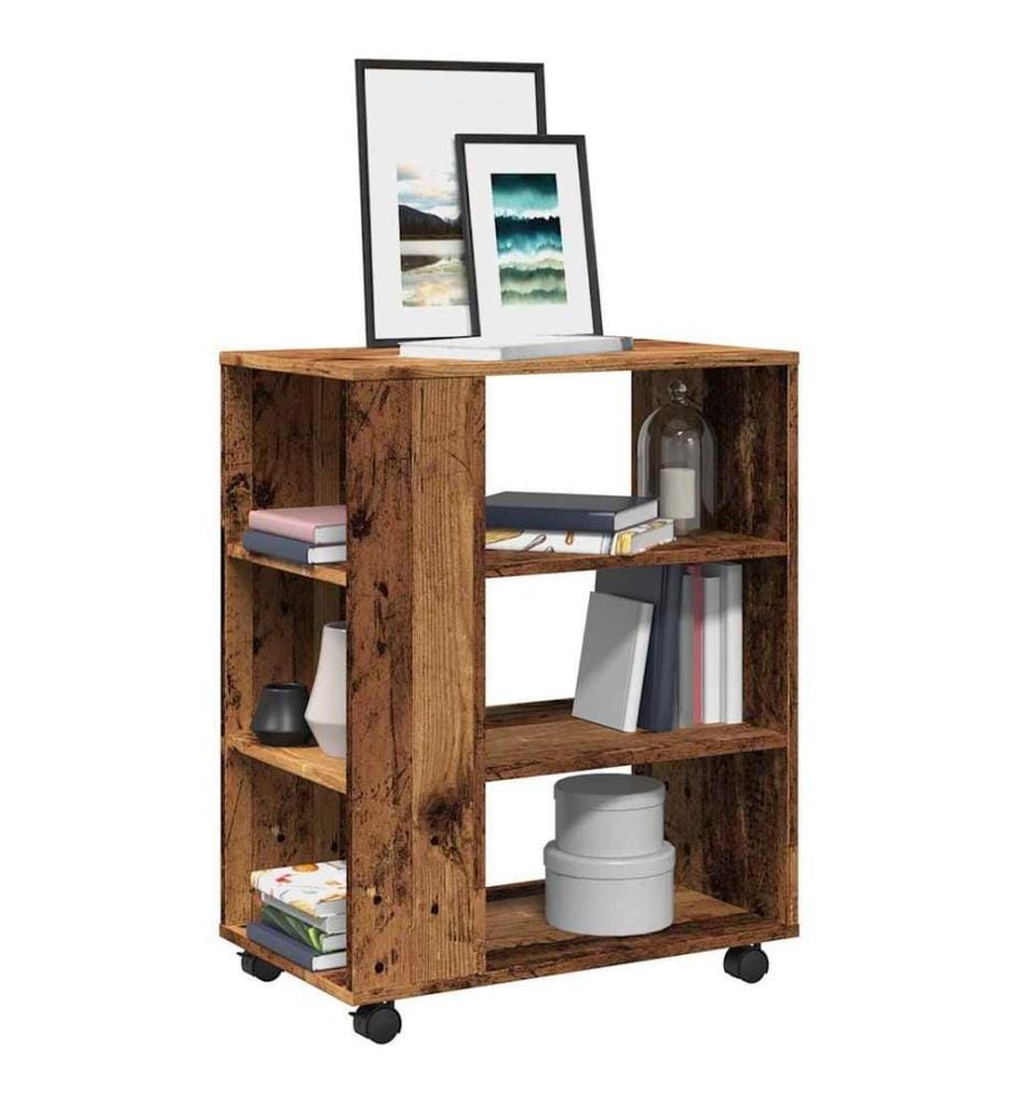 Rollcontainer Altholz-Optik 60x35x75 cm Holzwerkstoff