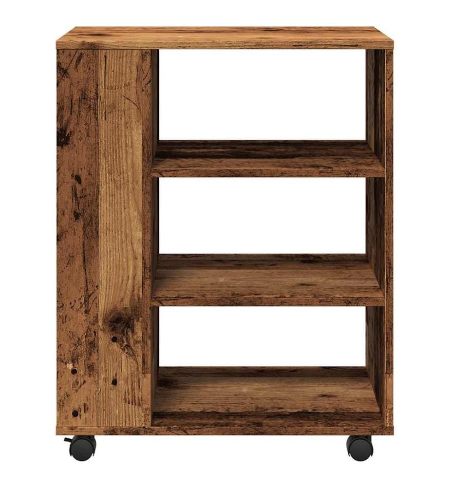 Rollcontainer Altholz-Optik 60x35x75 cm Holzwerkstoff