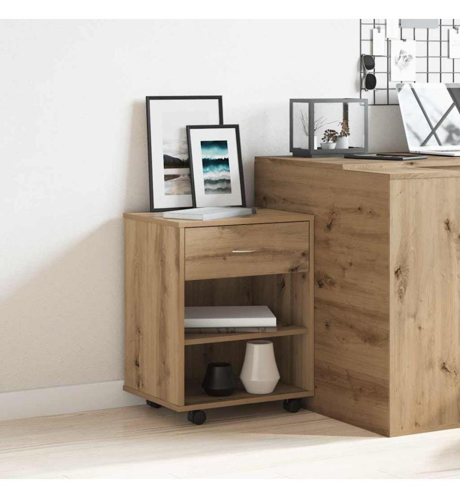 Rollcontainer Artisan-Eiche 46x36x59 cm Holzwerkstoff