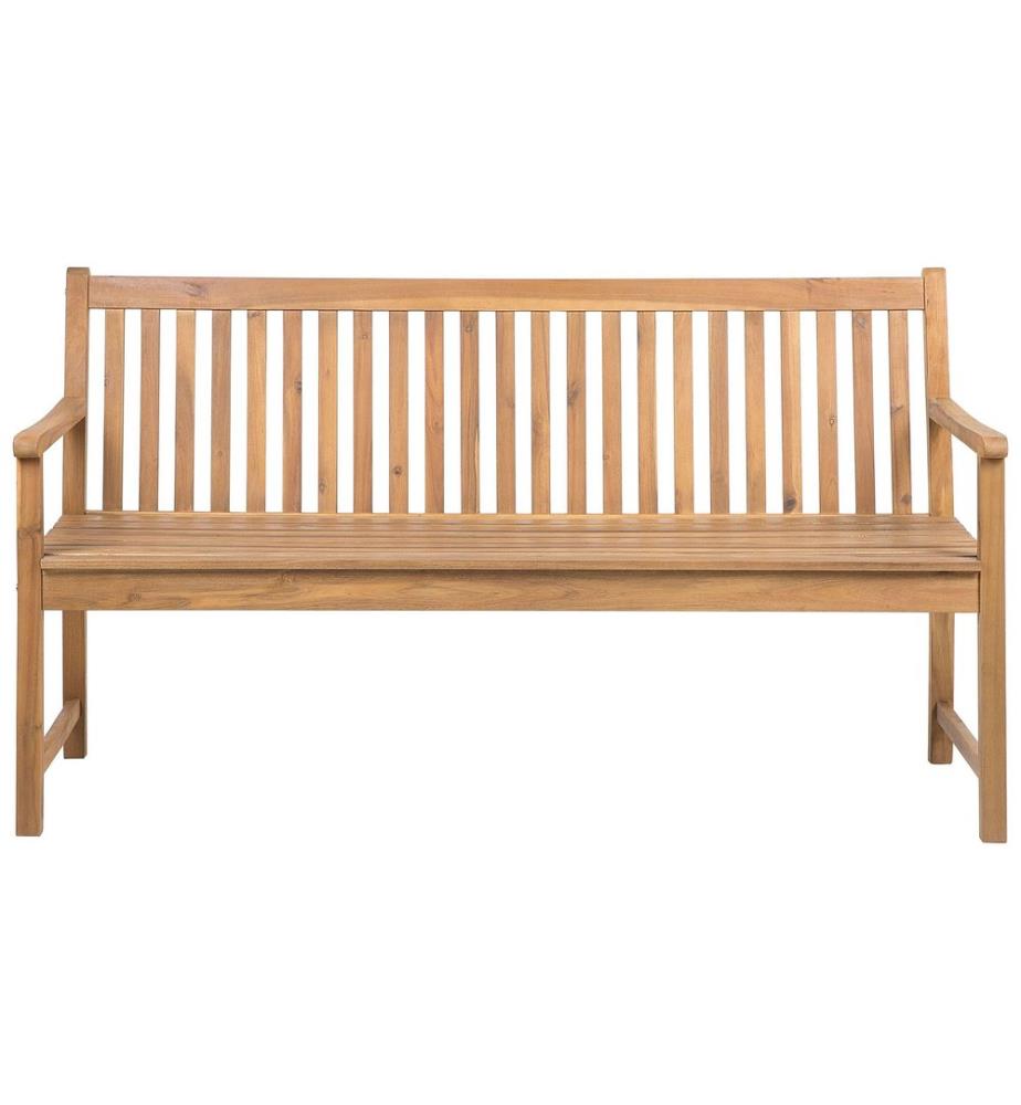 Banc de jardin VIVARA 160 cm Bois d'acacia certifié Marron clair