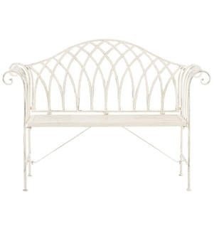 Banc de jardin MILAZZO 130 cm Métal Blanc