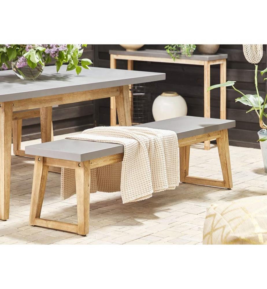 Banc de jardin ORIA 160 cm Béton Gris
