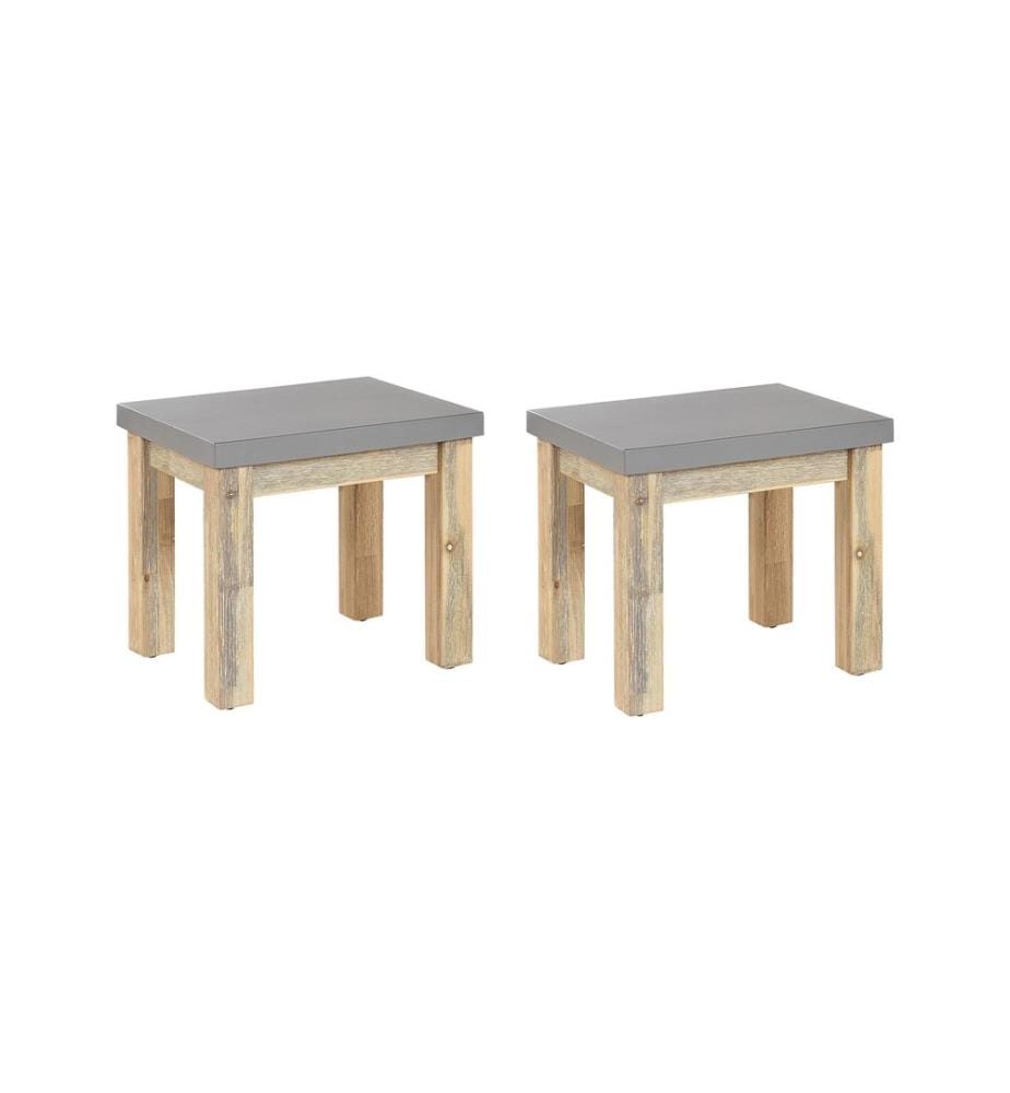 Gartenstuhl 2er Set OSTUNI Beton Grau