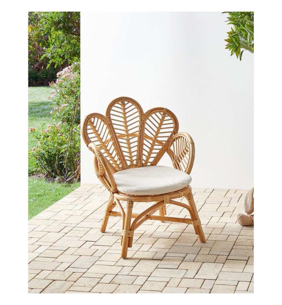 Chaise paon pour enfants FLORENTINE II Rotin Naturel