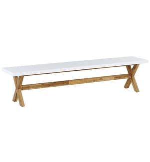 Gartenbank OLBIA 200 cm Beton Weiss