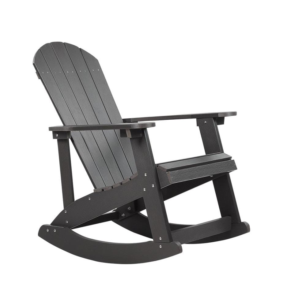 Fauteuil à bascule de jardin ADIRONDACK Gris foncé