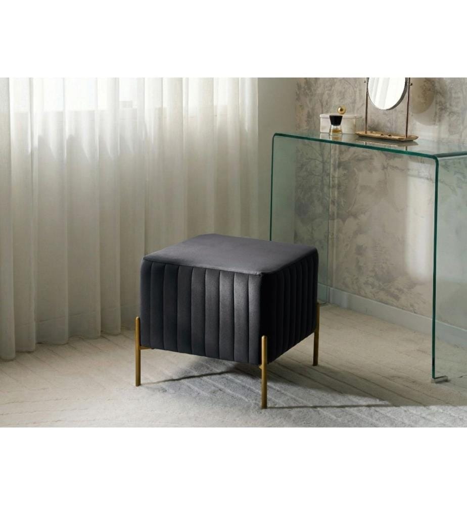 Repose-pied UTAH Velours Noir