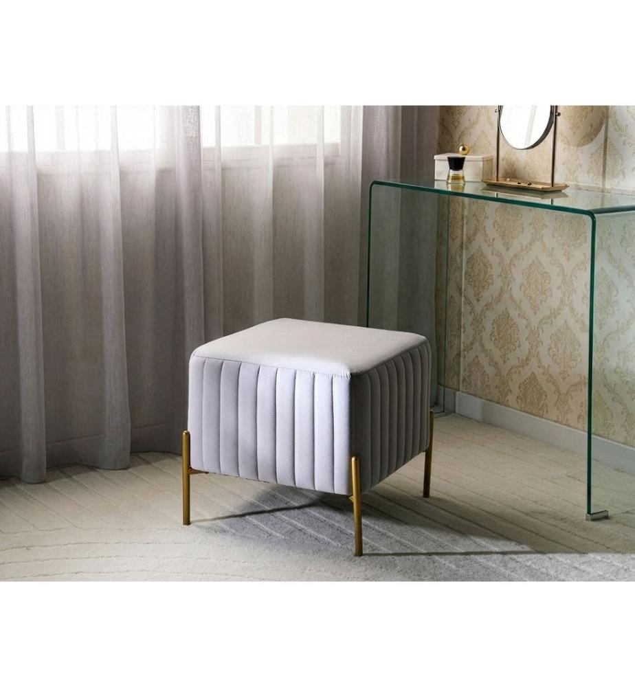 Repose-pied UTAH Velours Gris