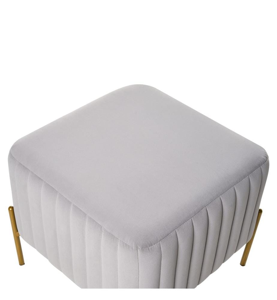 Repose-pied UTAH Velours Gris